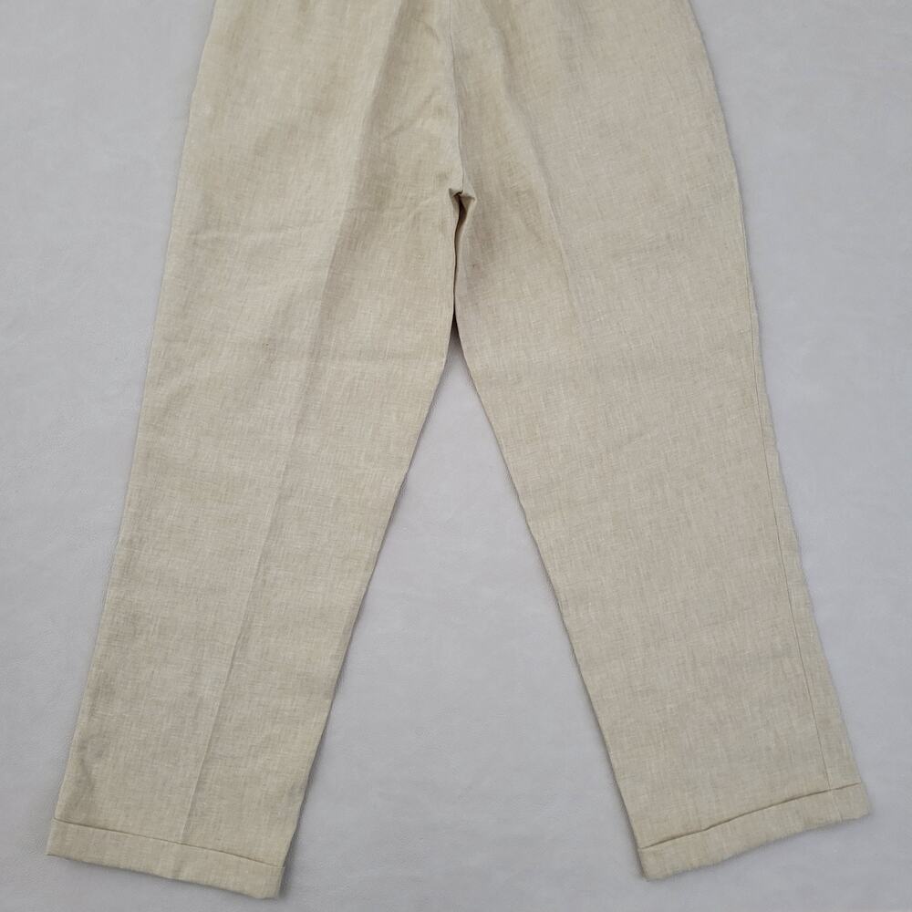 Vintage Jos A Bank Pants Mens 36x30 Linen Cuff Pleated Loose Fit - Picture 6 of 13
